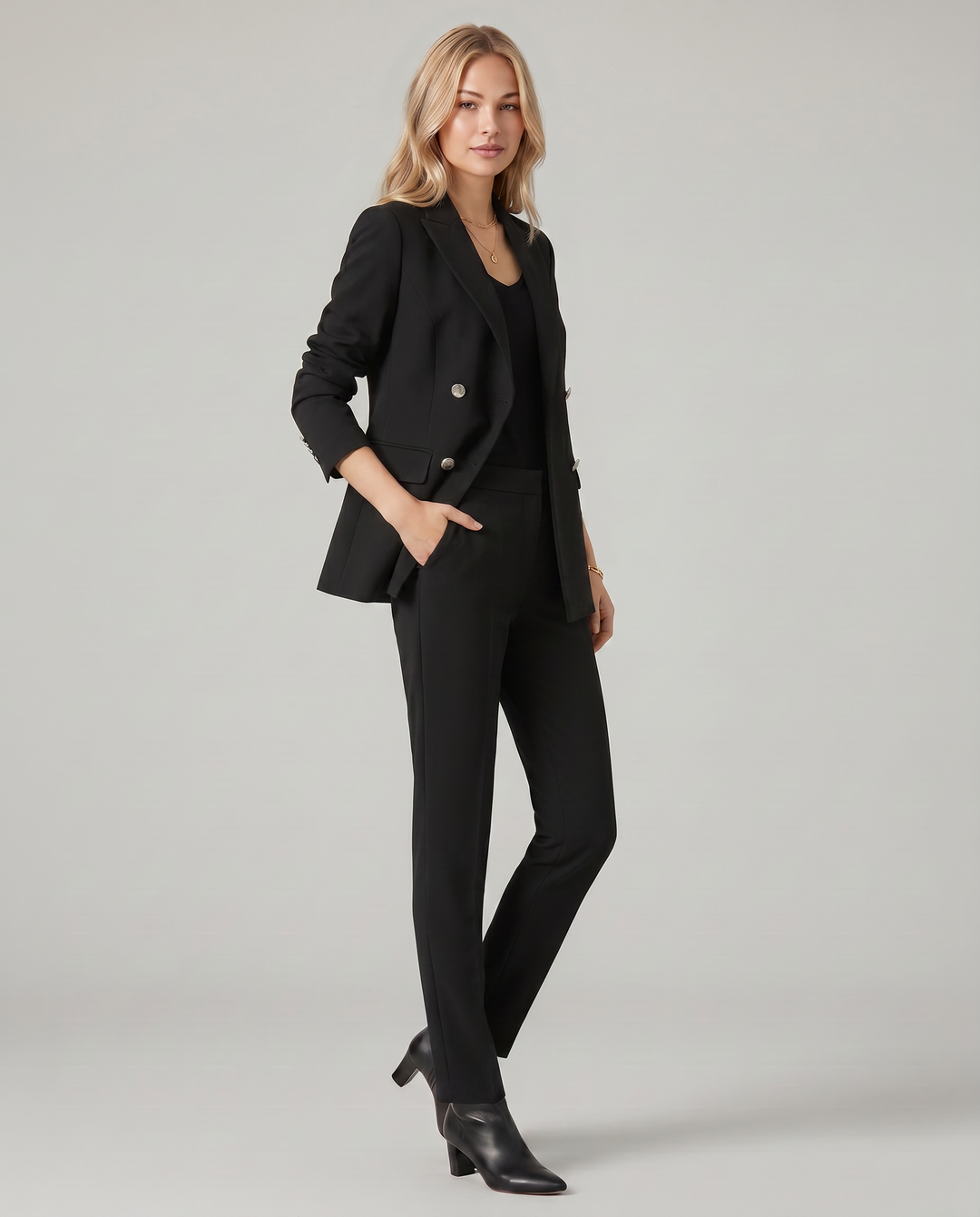 Geneva | Blazer Set with Straight-Leg Trousers
