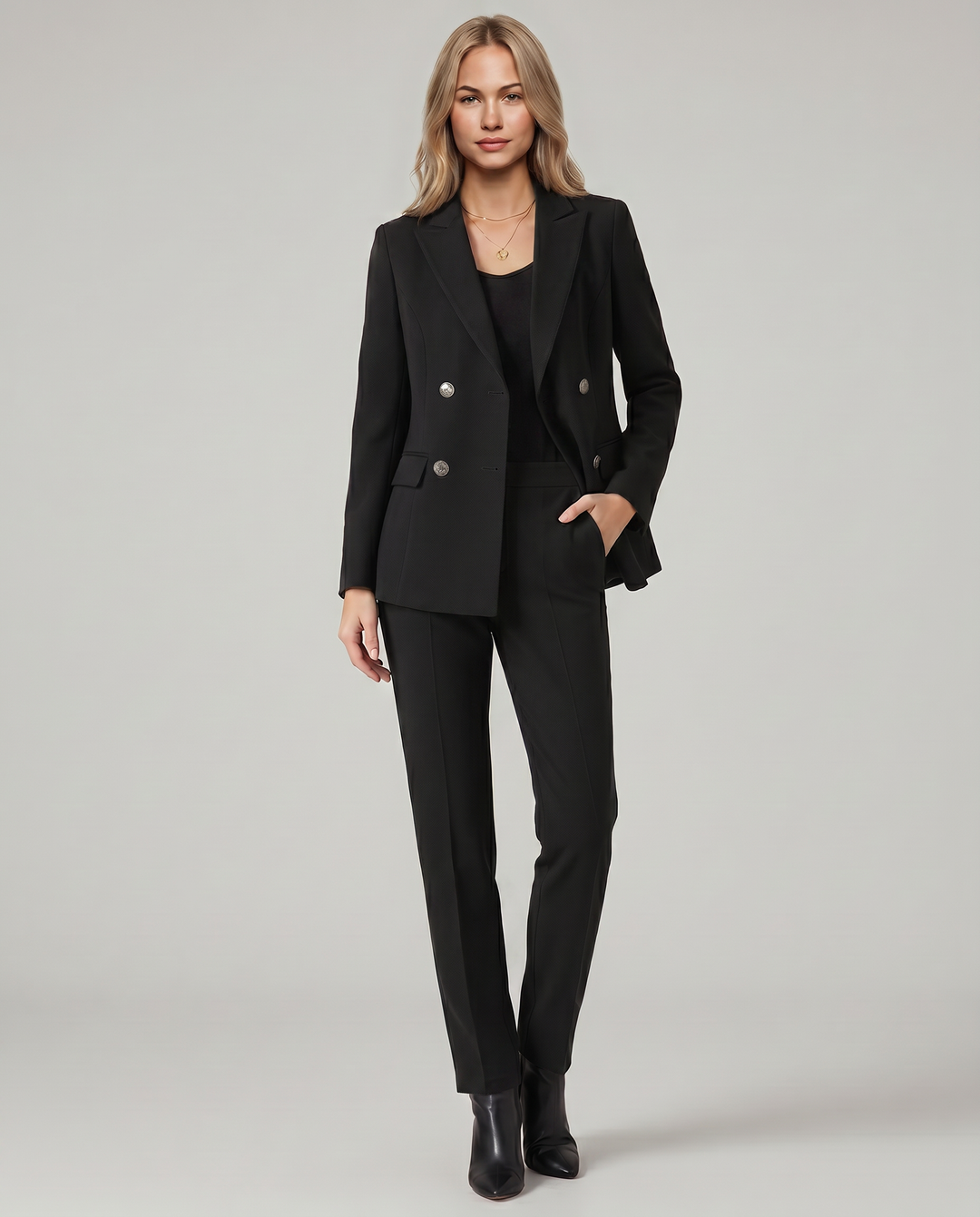 Geneva | Blazer Set with Straight-Leg Trousers