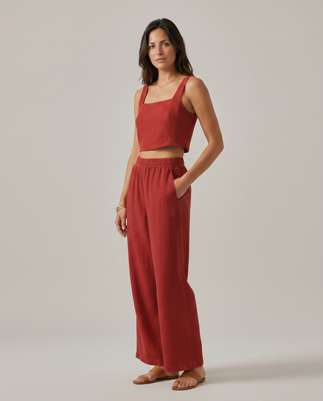 Marilyn | Two-Piece Set with Wide-Leg Trousers