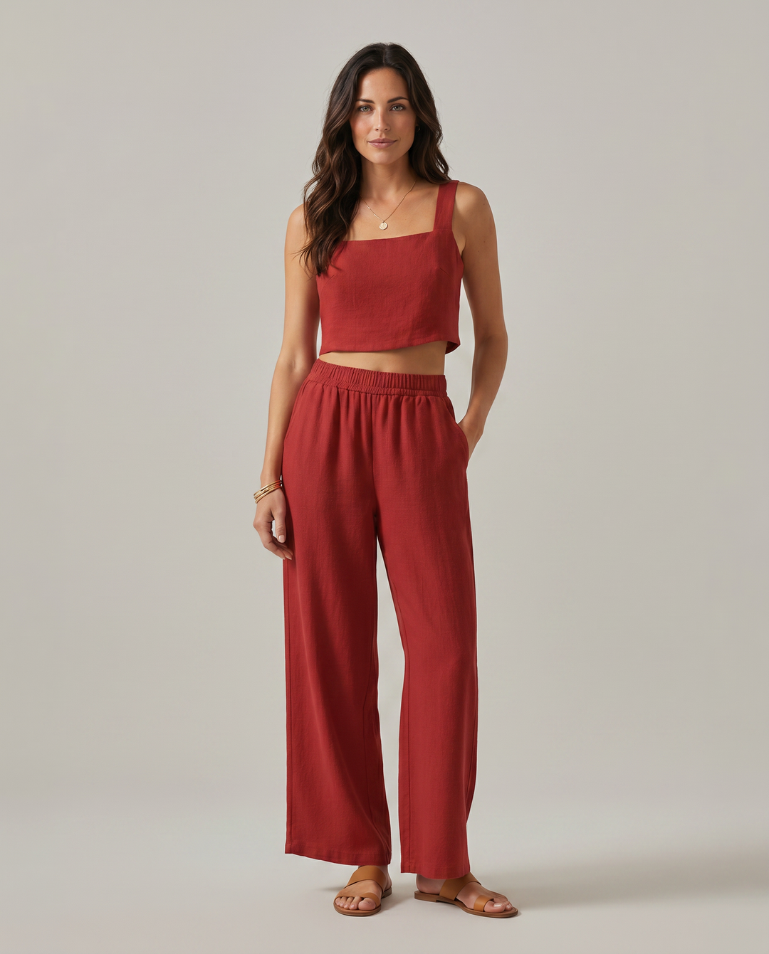 Marilyn | Two-Piece Set with Wide-Leg Trousers