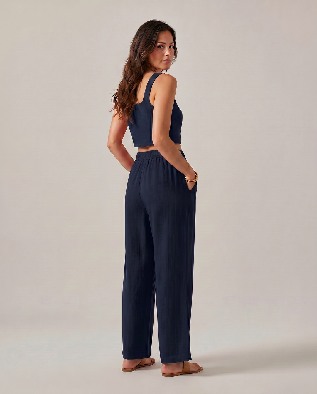 Marilyn | Two-Piece Set with Wide-Leg Trousers