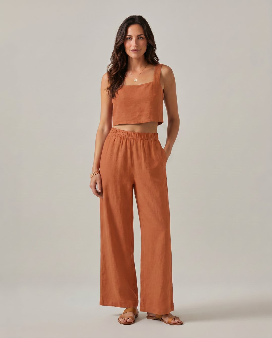 Marilyn | Two-Piece Set with Wide-Leg Trousers
