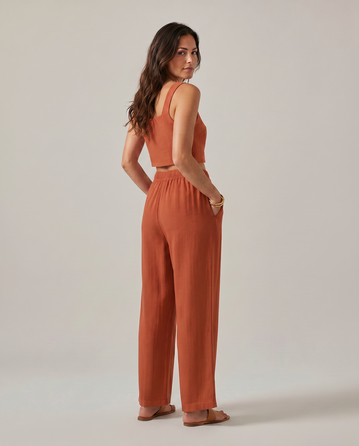 Marilyn | Two-Piece Set with Wide-Leg Trousers