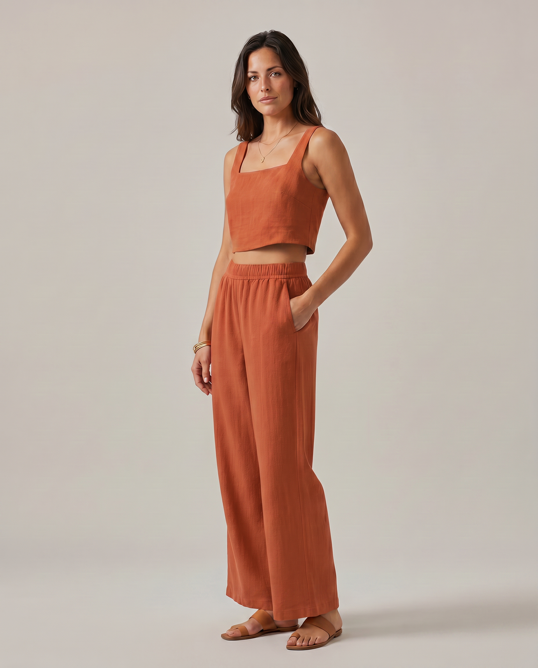 Marilyn | Two-Piece Set with Wide-Leg Trousers