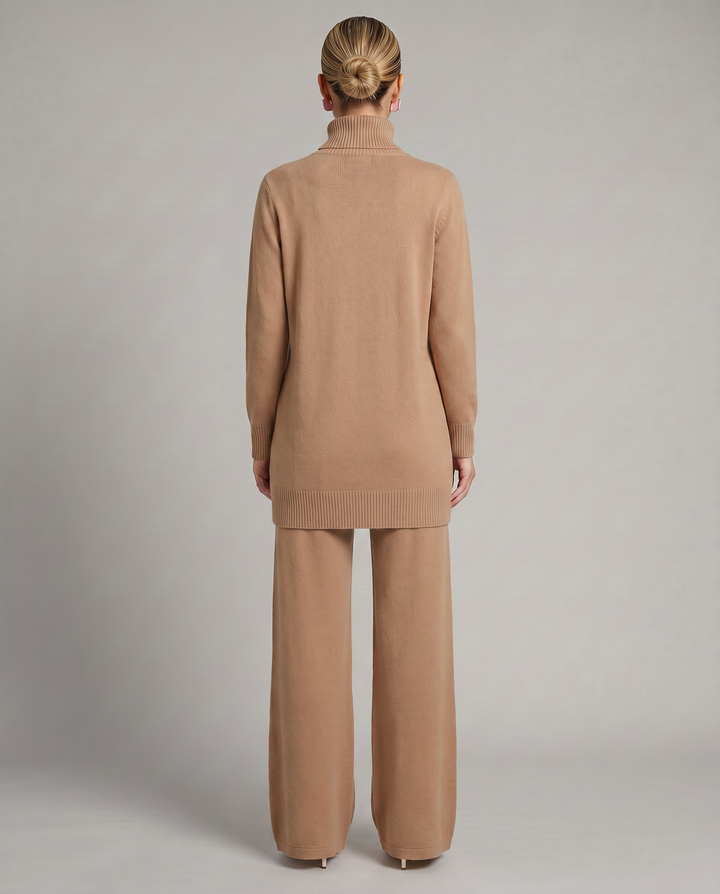 Harper | Knit Set with Wide-Leg Trousers