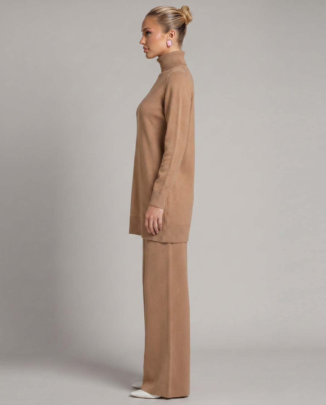 Harper | Knit Set with Wide-Leg Trousers