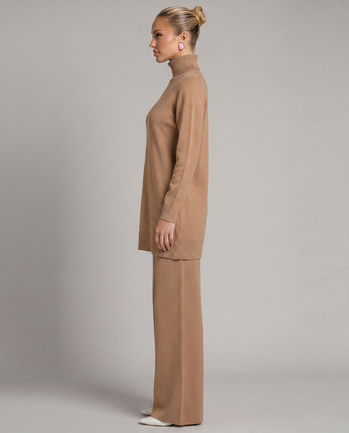 Harper | Knit Set with Wide-Leg Trousers