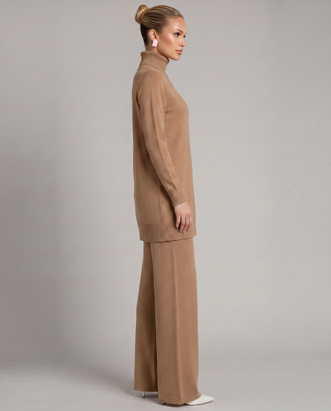 Harper | Knit Set with Wide-Leg Trousers