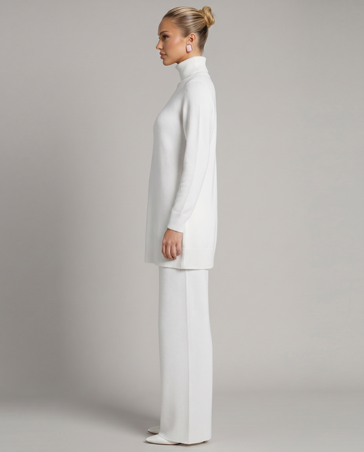 Harper | Knit Set with Wide-Leg Trousers