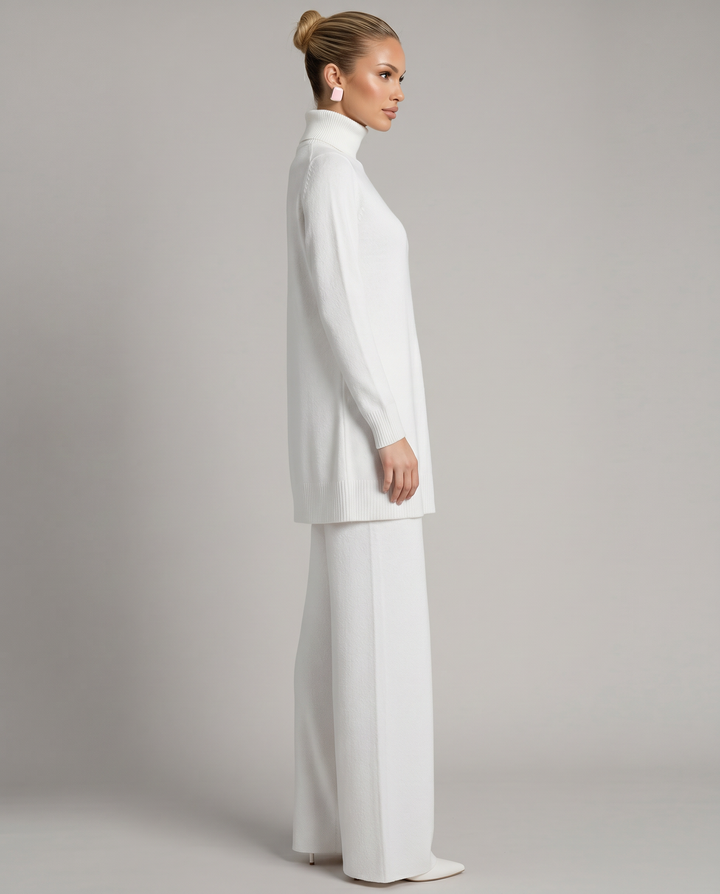 Harper | Knit Set with Wide-Leg Trousers