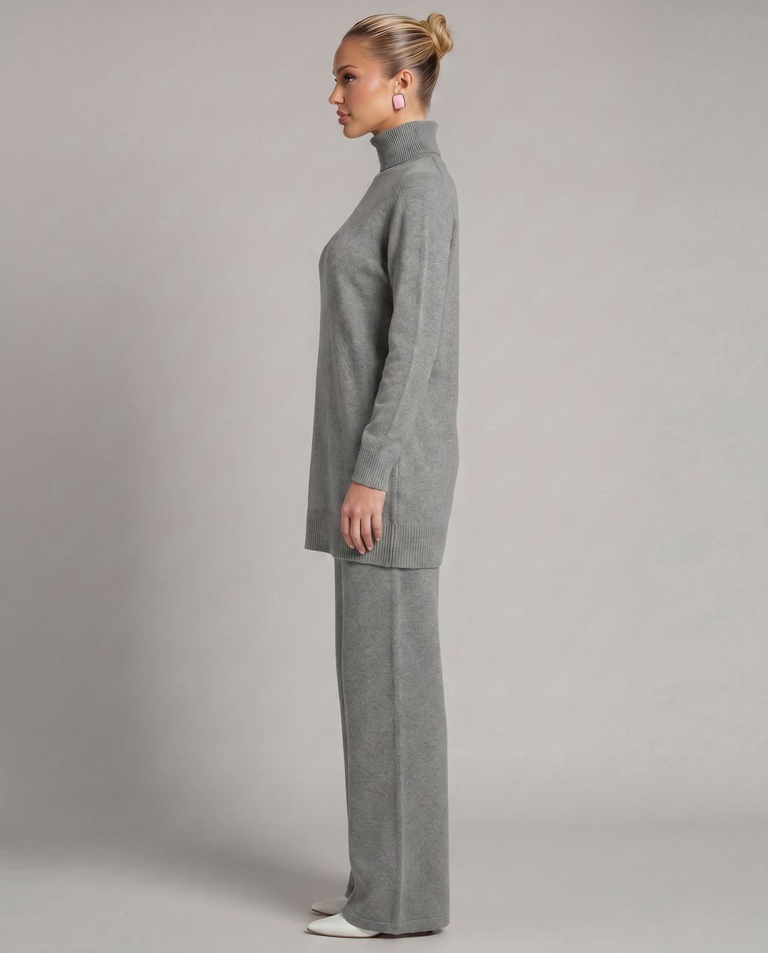 Harper | Knit Set with Wide-Leg Trousers