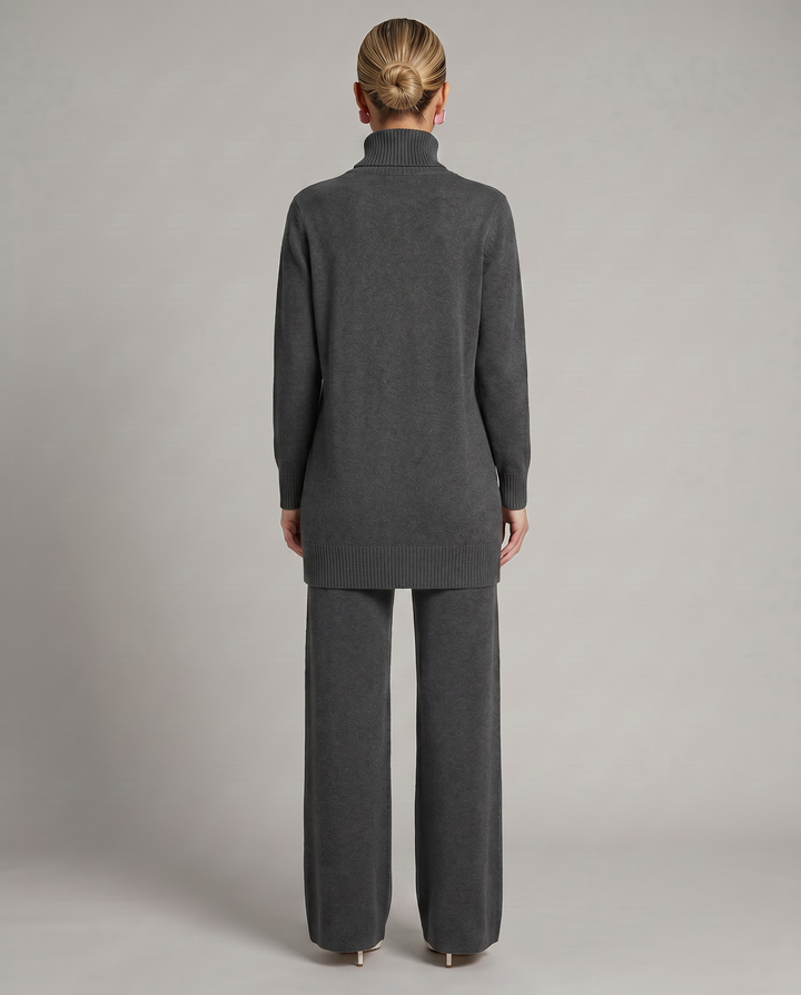 Harper | Knit Set with Wide-Leg Trousers