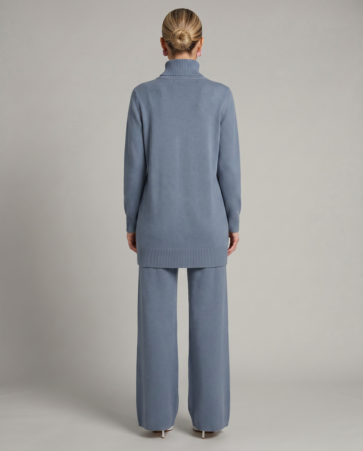Harper | Knit Set with Wide-Leg Trousers