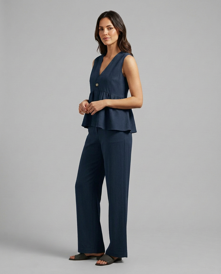 Elaine | Two-Piece Set with Wide Trousers