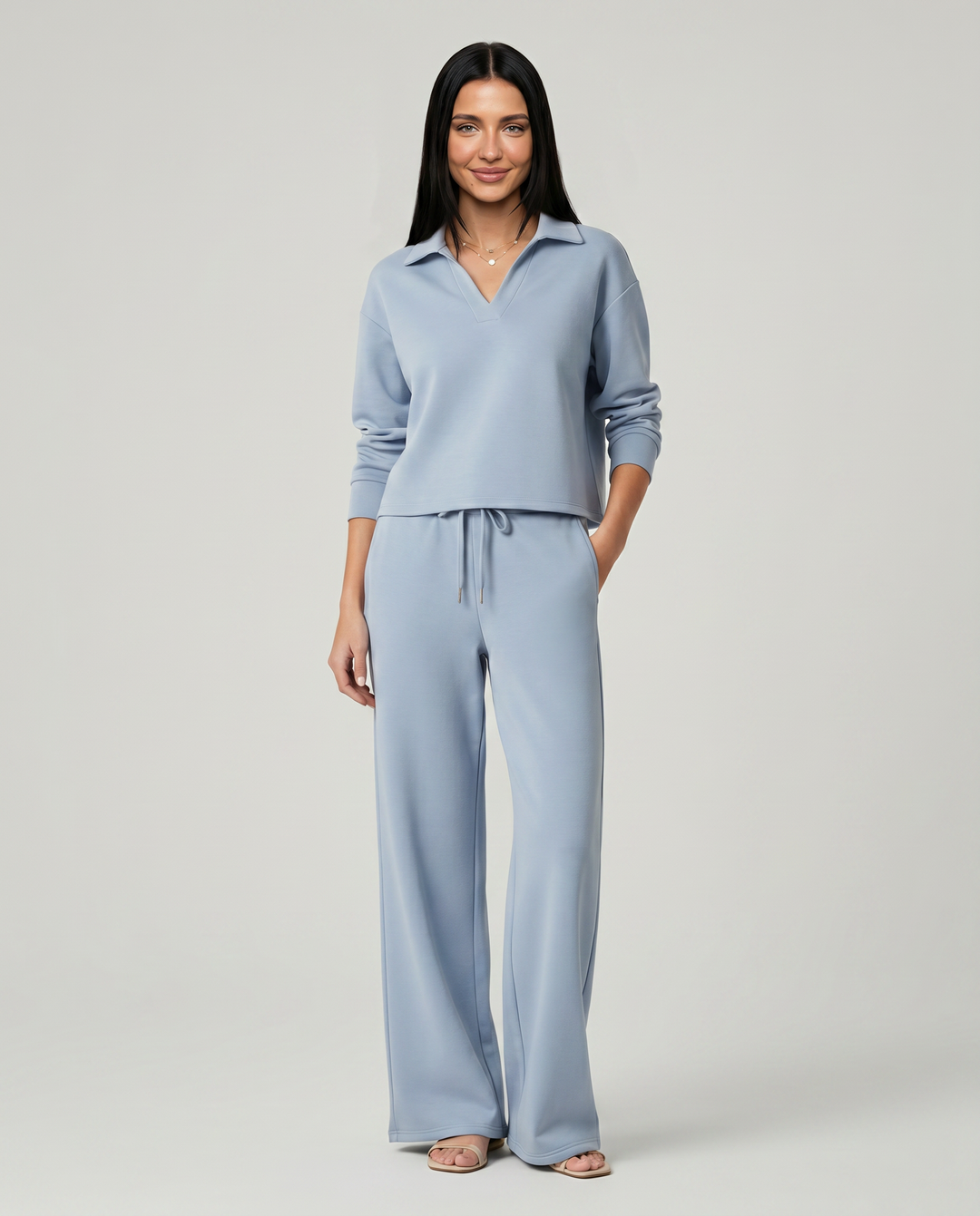 Ariana | Two-Piece Set with Wide-Leg Trousers