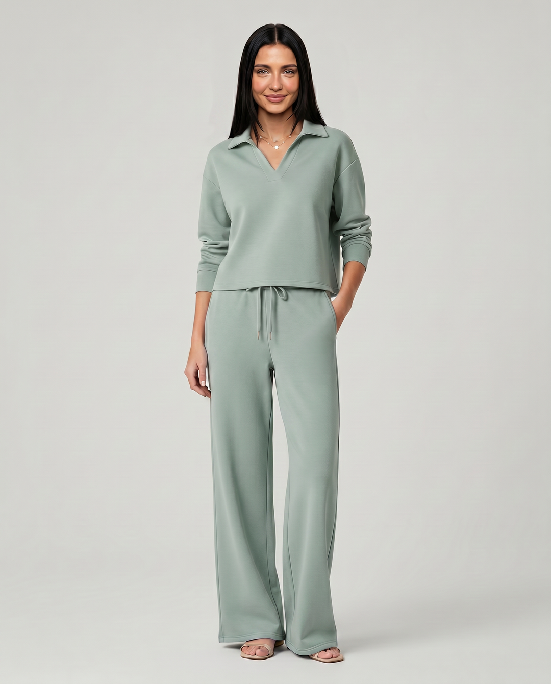 Ariana | Two-Piece Set with Wide-Leg Trousers
