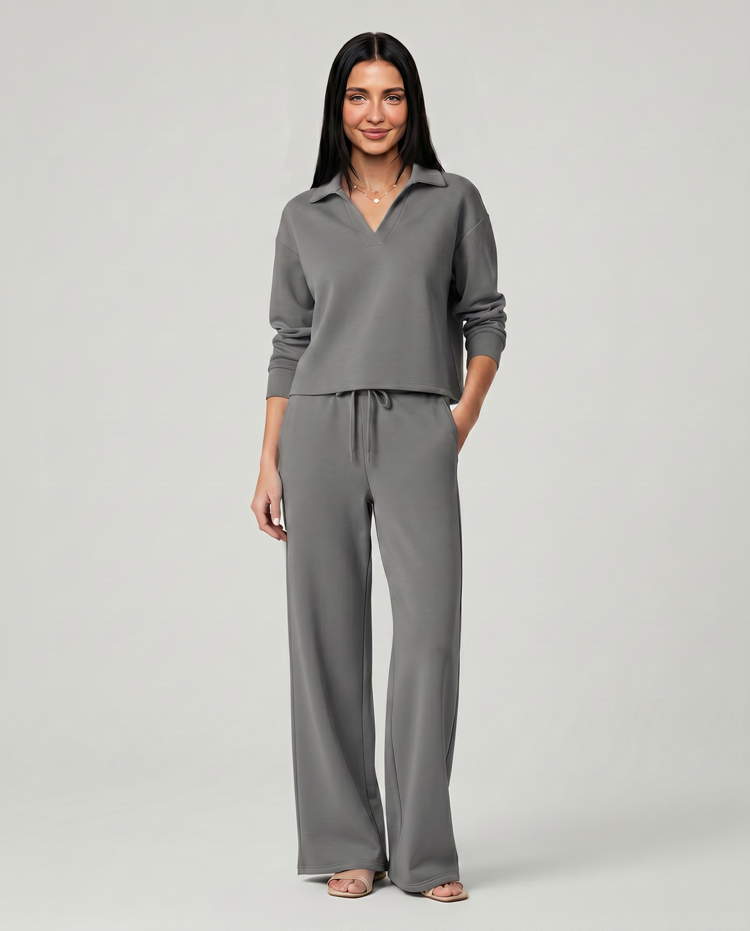 Ariana | Two-Piece Set with Wide-Leg Trousers