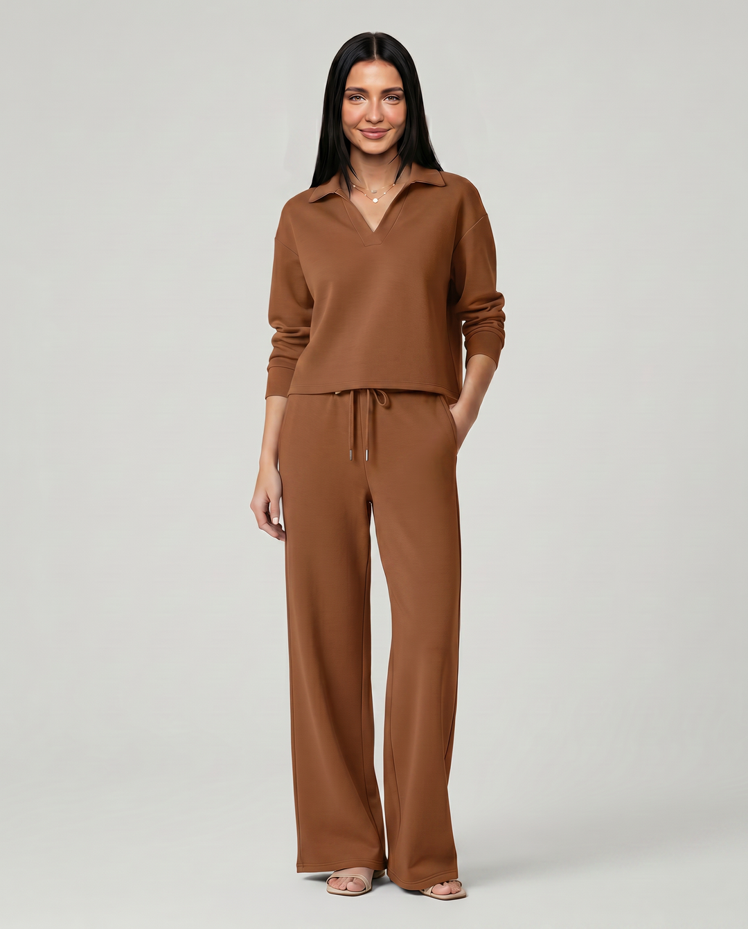 Ariana | Two-Piece Set with Wide-Leg Trousers
