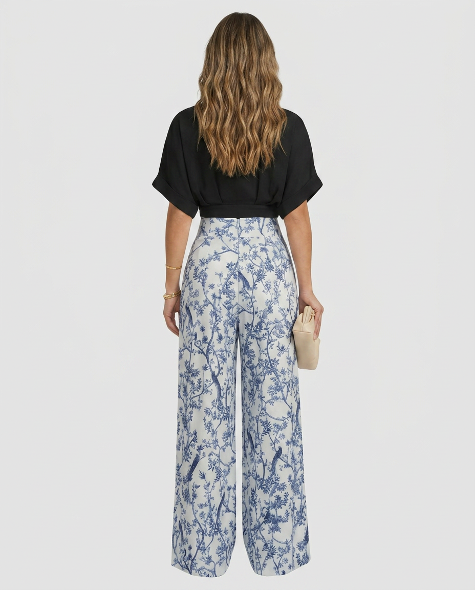 Irene | Two-Piece Set with Wide-Leg Trousers