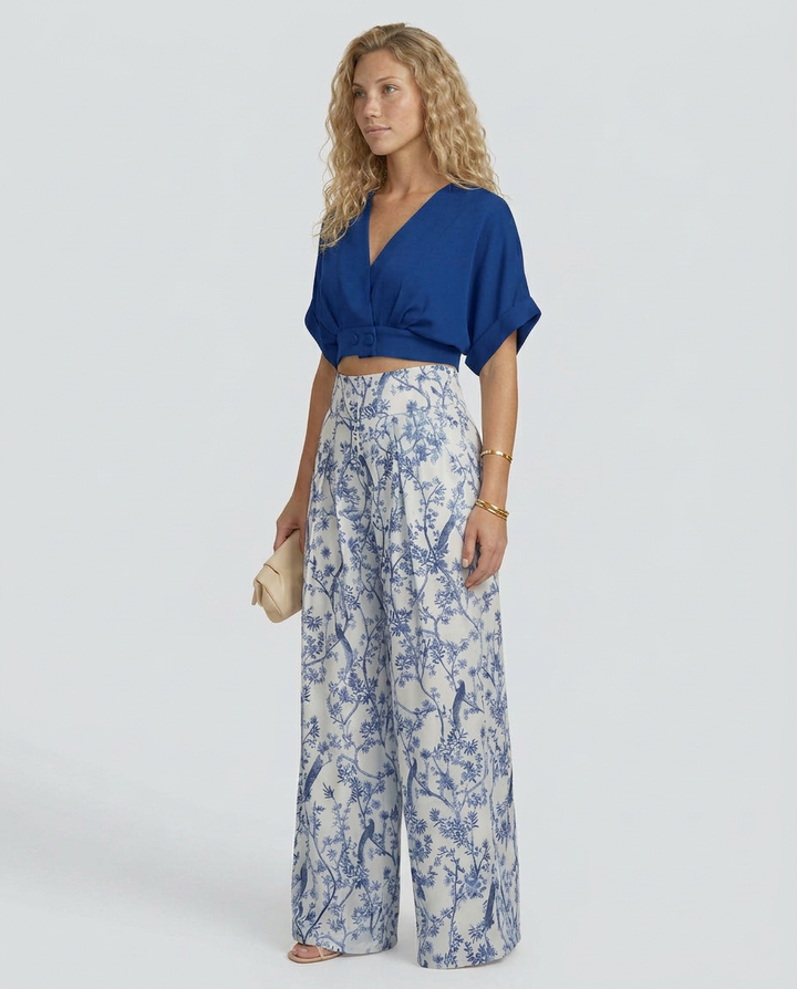 Irene | Two-Piece Set with Wide-Leg Trousers