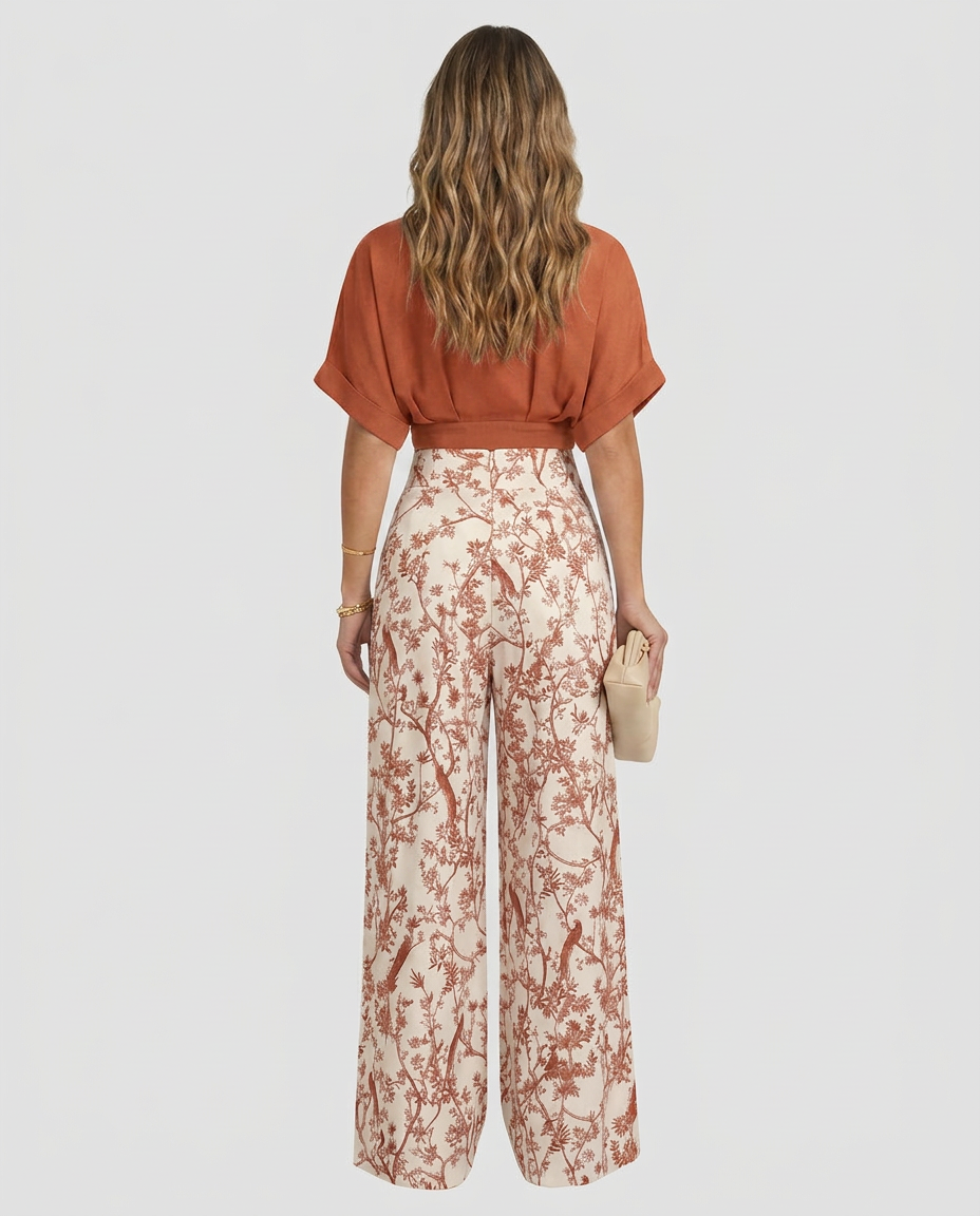 Irene | Two-Piece Set with Wide-Leg Trousers