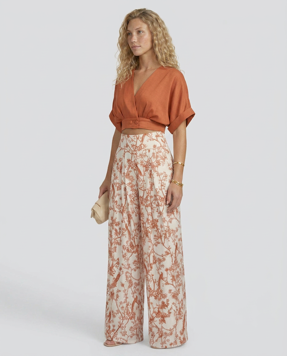 Irene | Two-Piece Set with Wide-Leg Trousers
