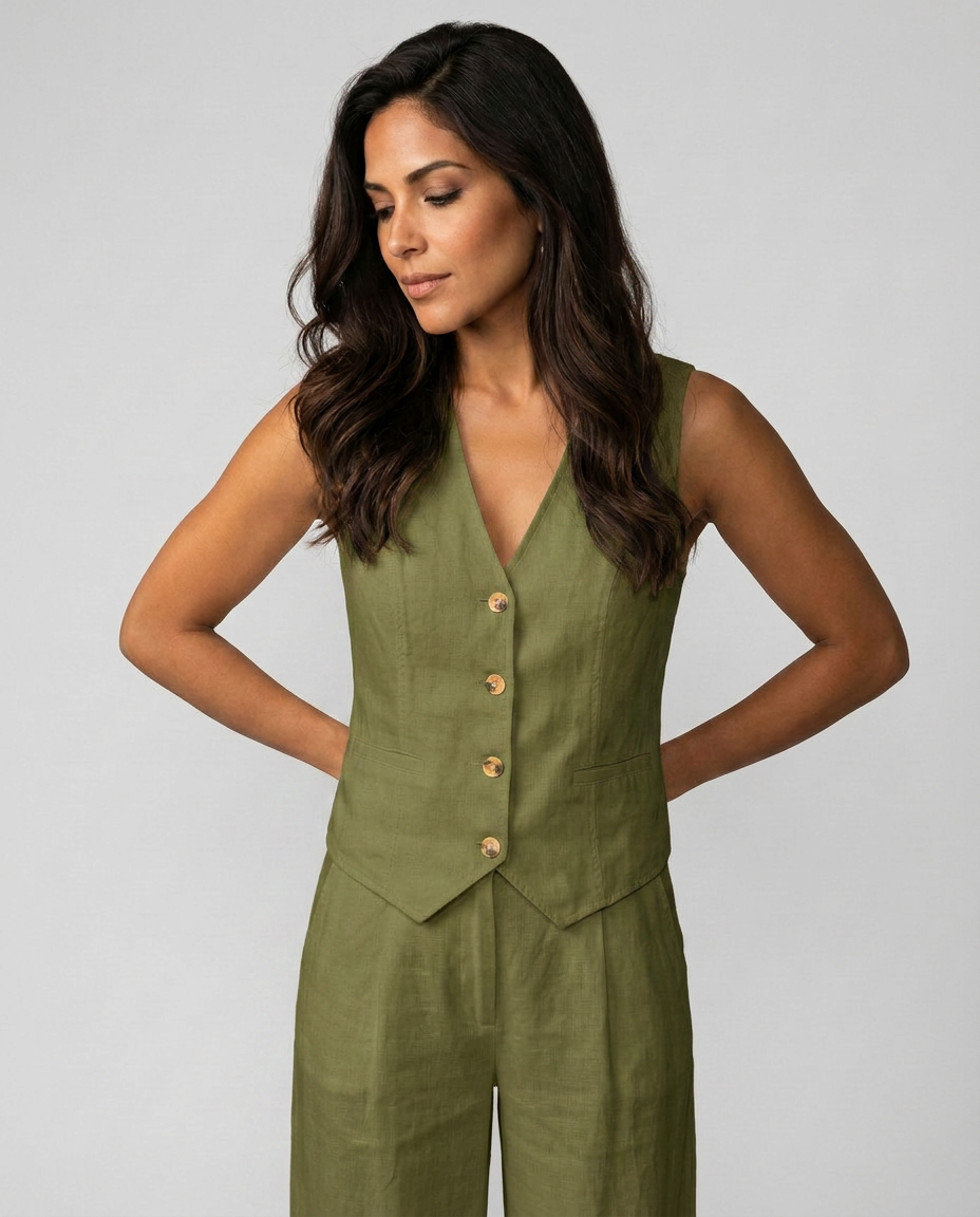 Shirley | Two-Piece Set with Waistcoat and Wide Trousers