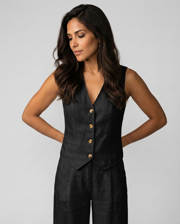 Shirley | Two-Piece Set with Waistcoat and Wide Trousers