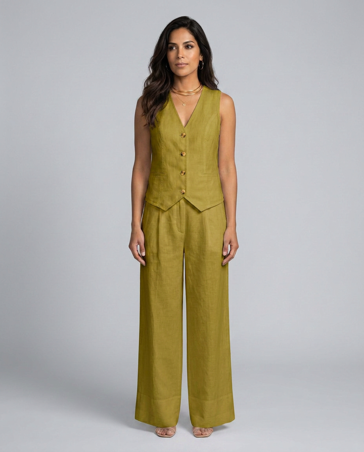 Shirley | Two-Piece Set with Waistcoat and Wide Trousers