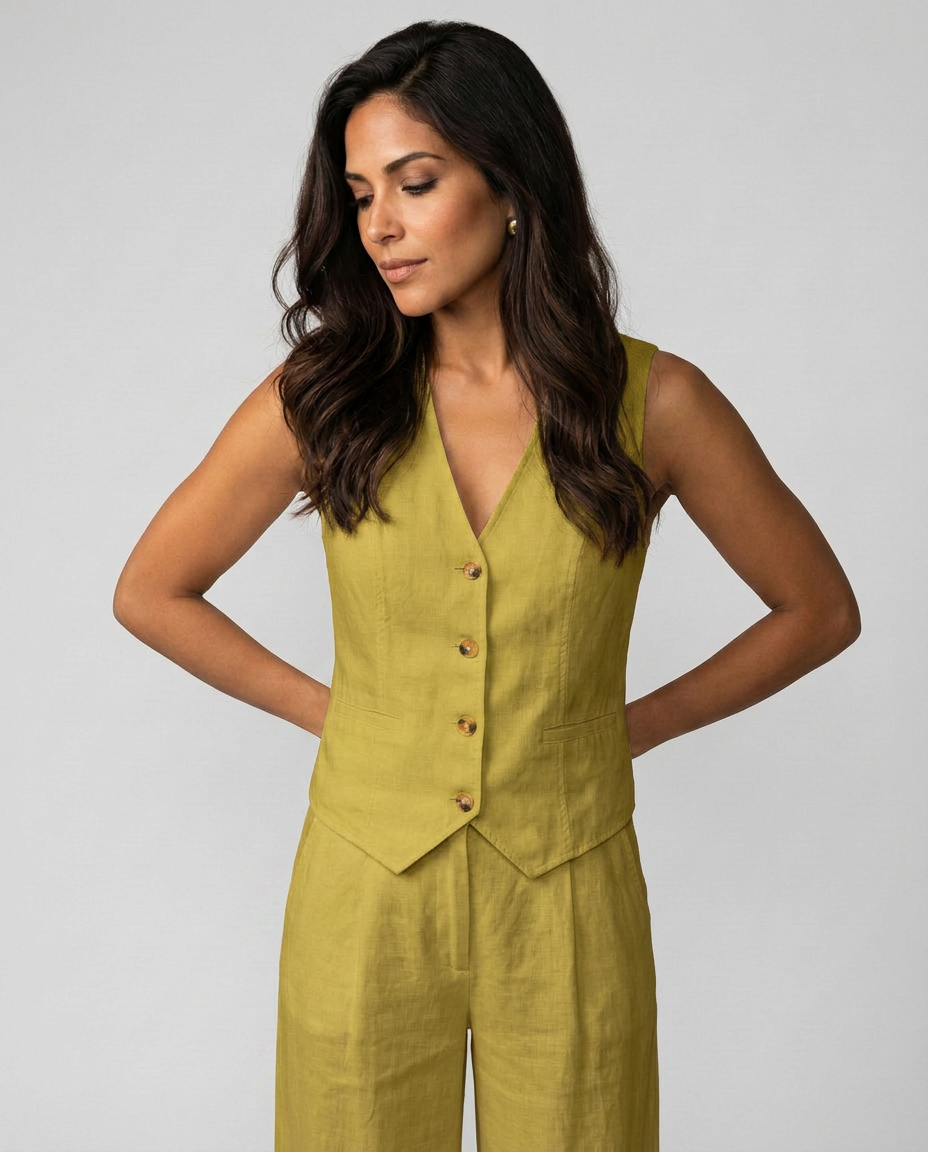 Shirley | Two-Piece Set with Waistcoat and Wide Trousers