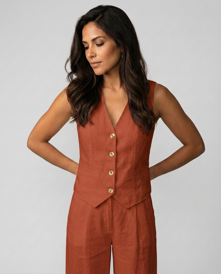 Shirley | Two-Piece Set with Waistcoat and Wide Trousers
