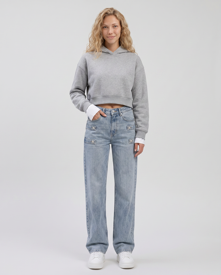 Nikki | Straight-Leg Jeans with Side Tabs