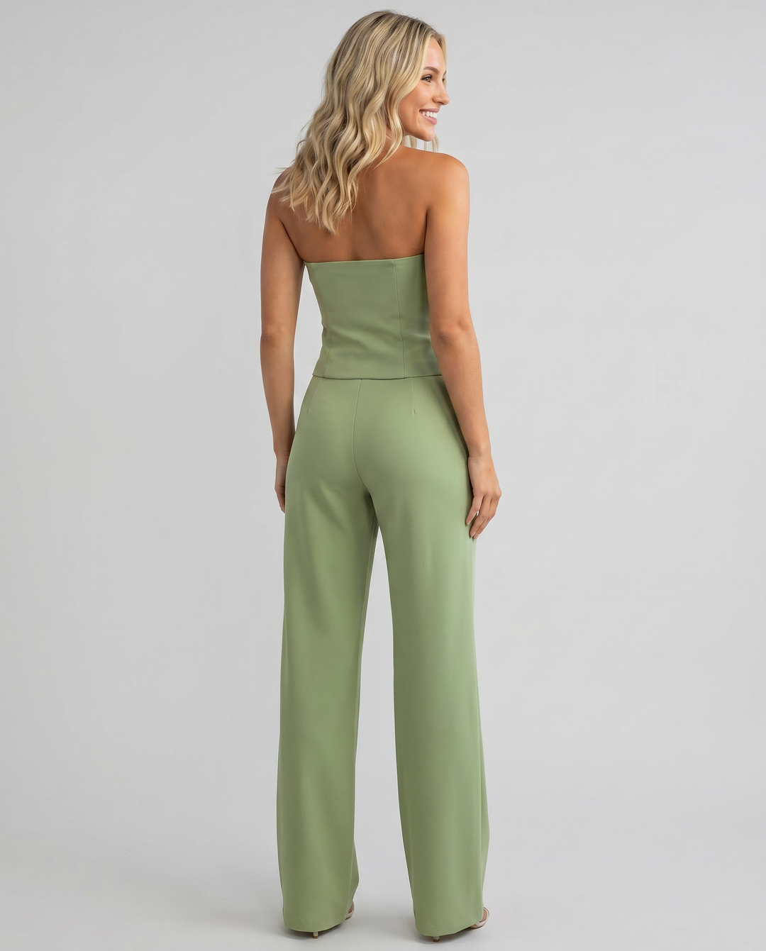 Wendy | Bustier Set with Wide-Leg Trousers