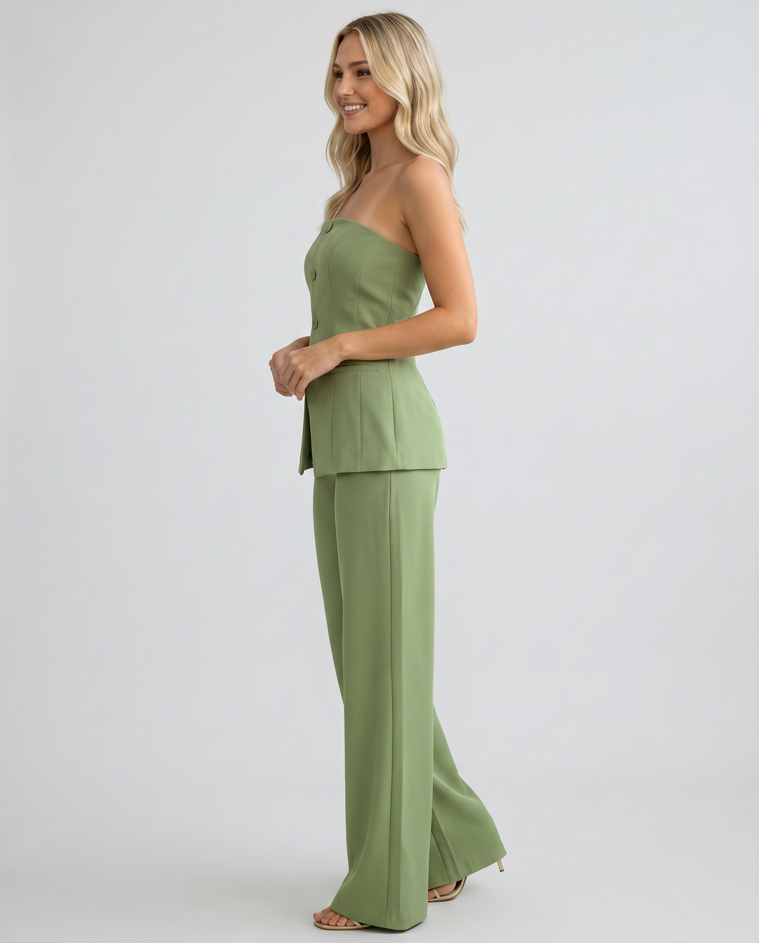 Wendy | Bustier Set with Wide-Leg Trousers