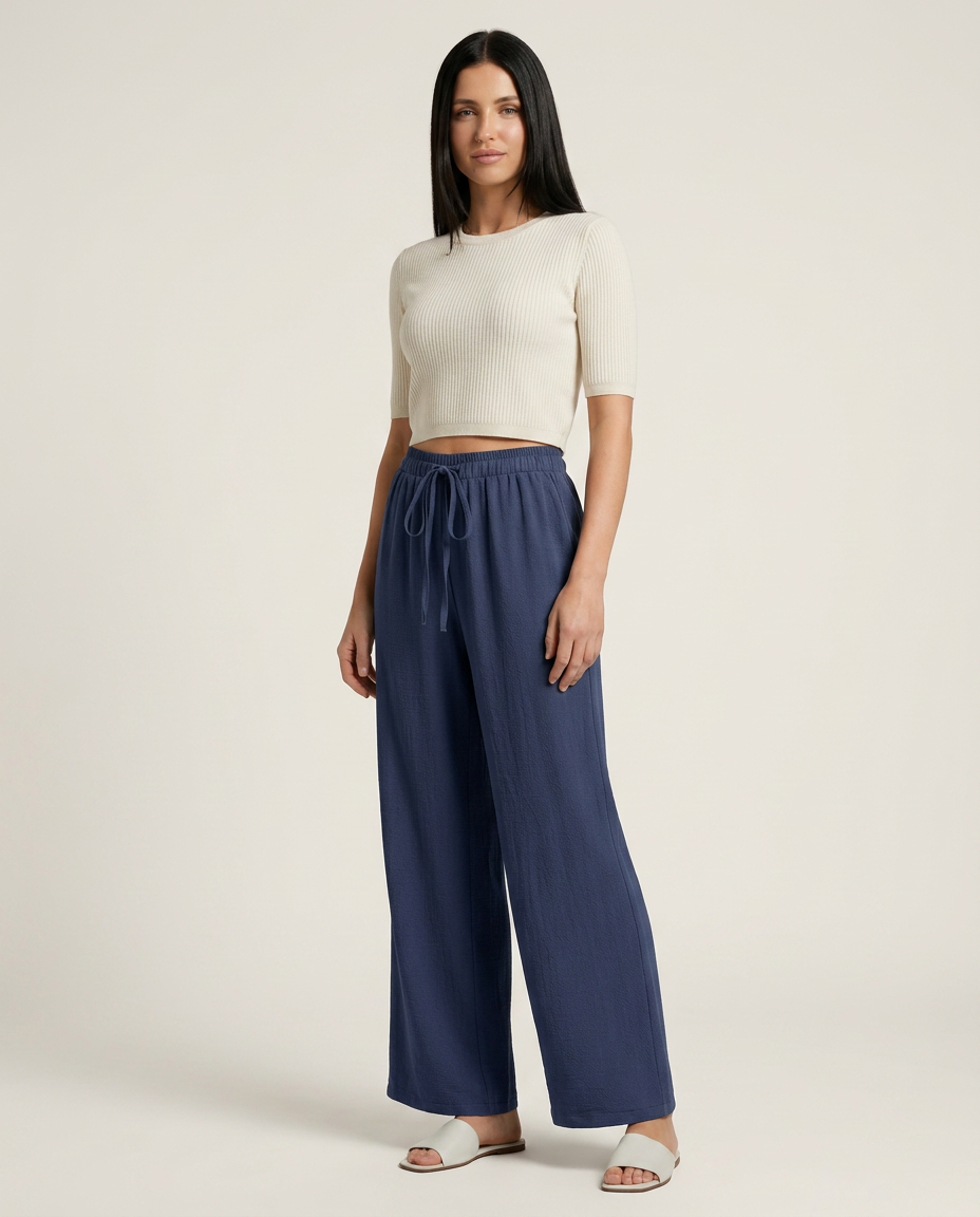 Candice | Wide-Leg Trousers with Drawstring Waist