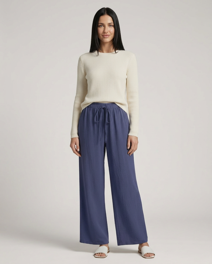 Candice | Wide-Leg Trousers with Drawstring Waist