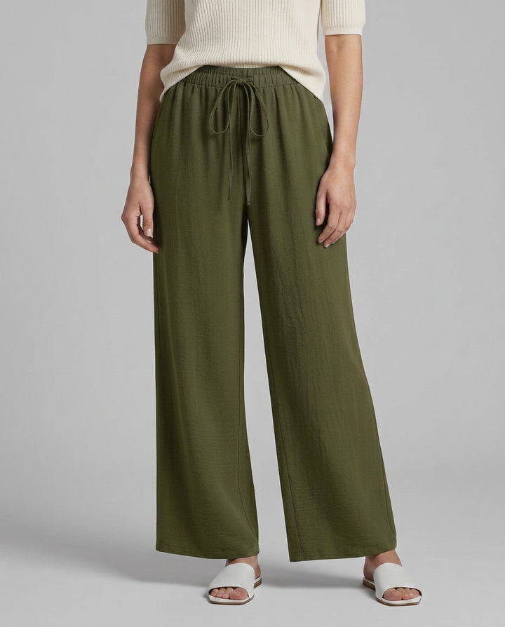 Candice | Wide-Leg Trousers with Drawstring Waist