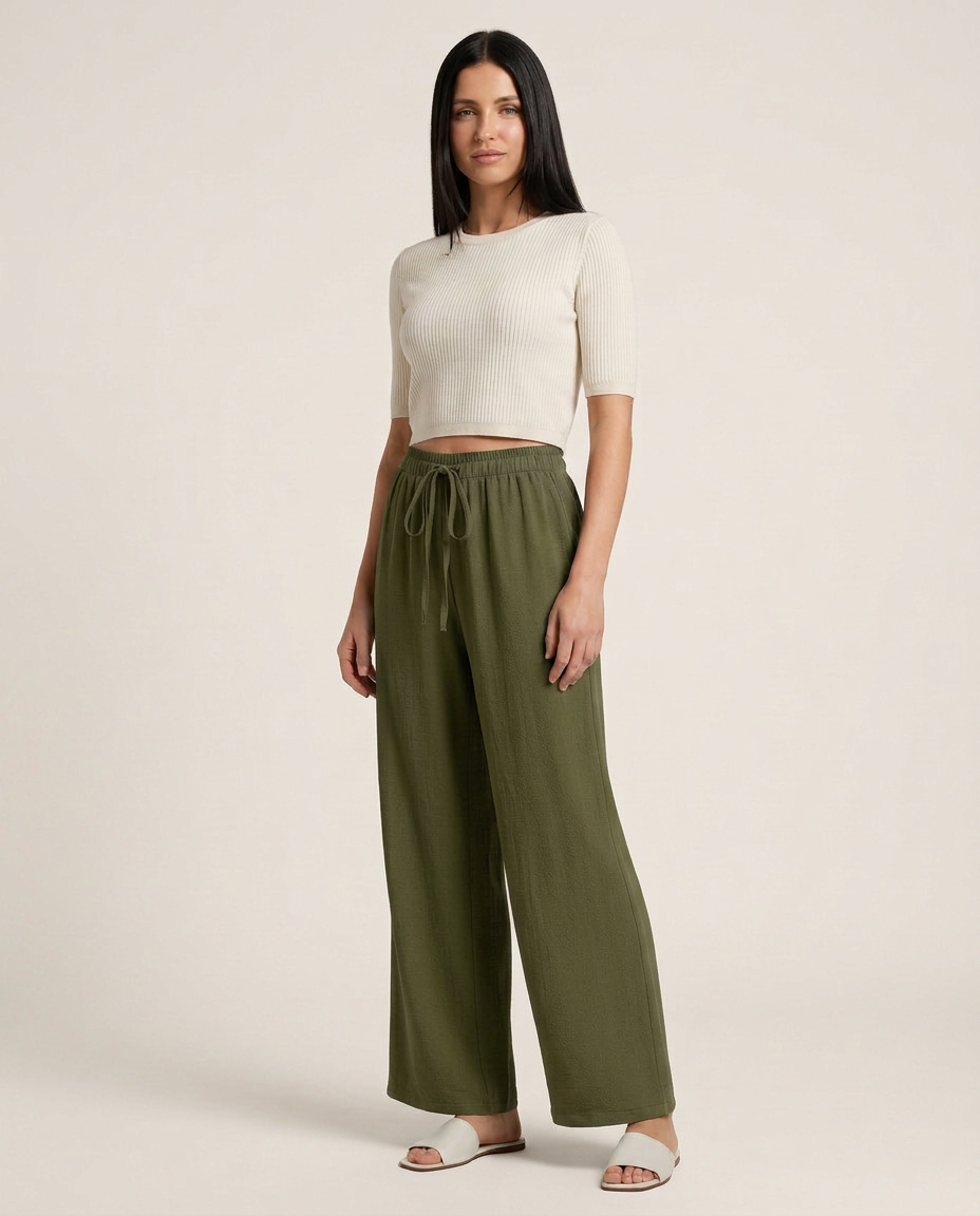 Candice | Wide-Leg Trousers with Drawstring Waist