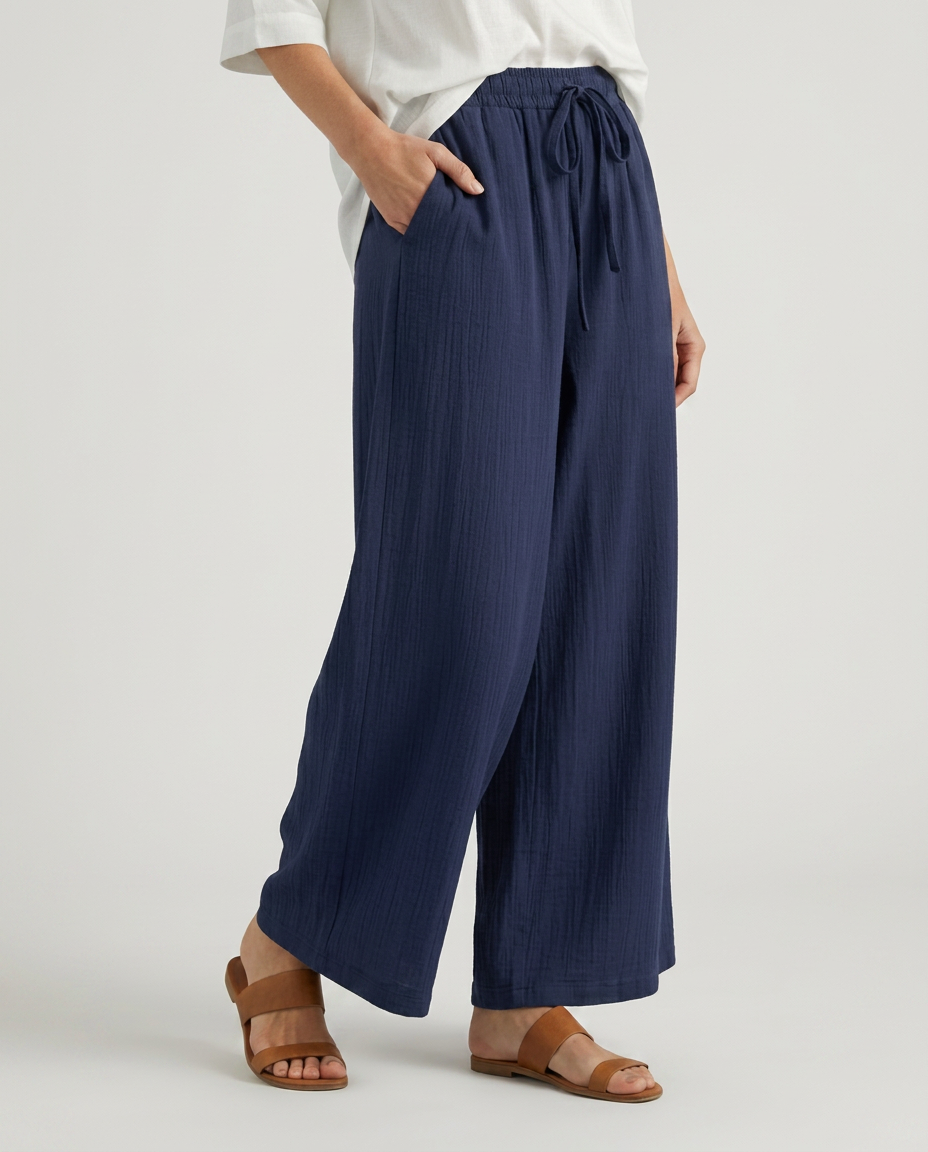 Gloria | Wide-Leg Trousers with Drawstring