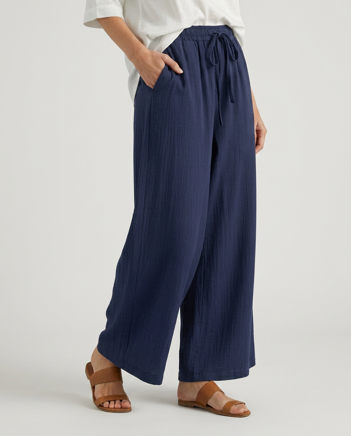 Gloria | Wide-Leg Trousers with Drawstring