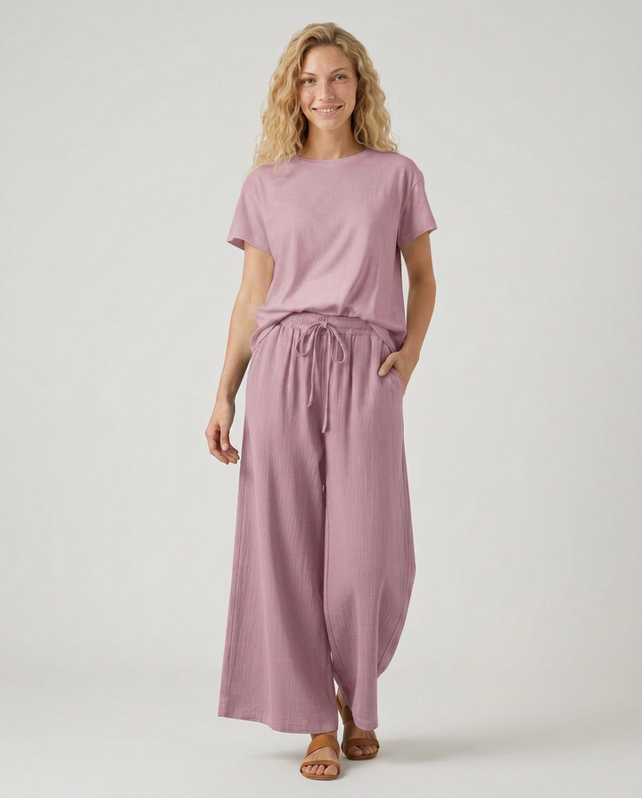 Gloria | Wide-Leg Trousers with Drawstring