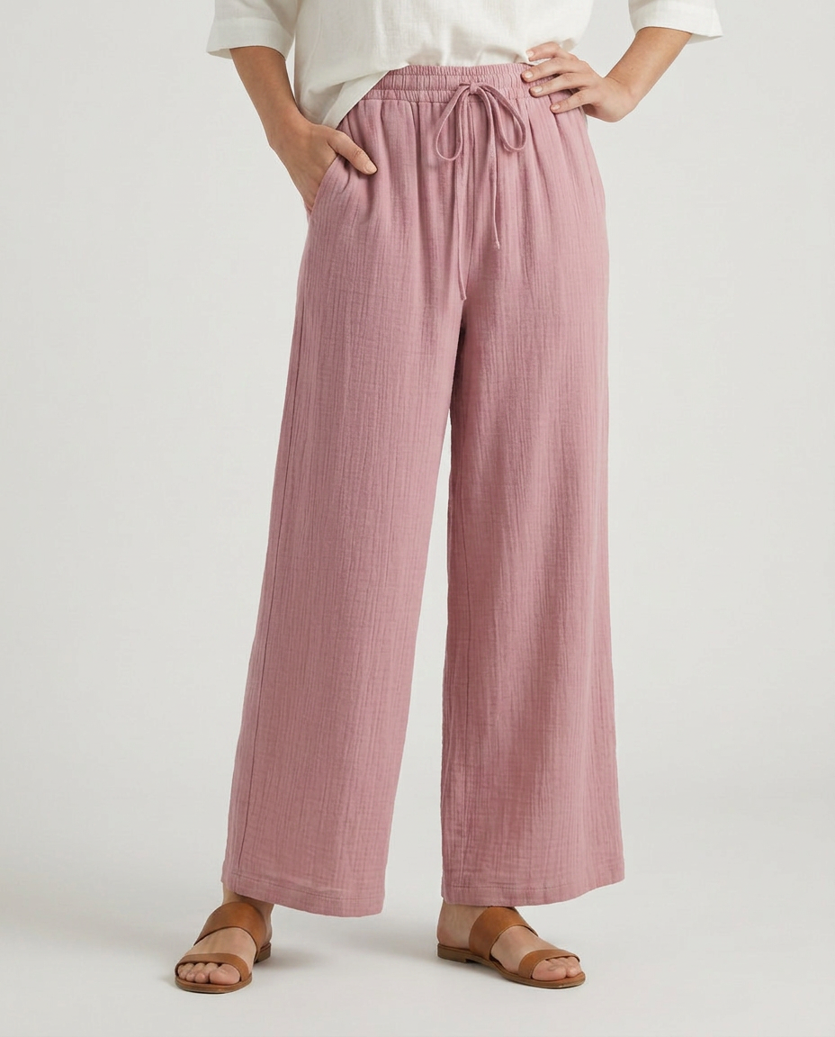Gloria | Wide-Leg Trousers with Drawstring
