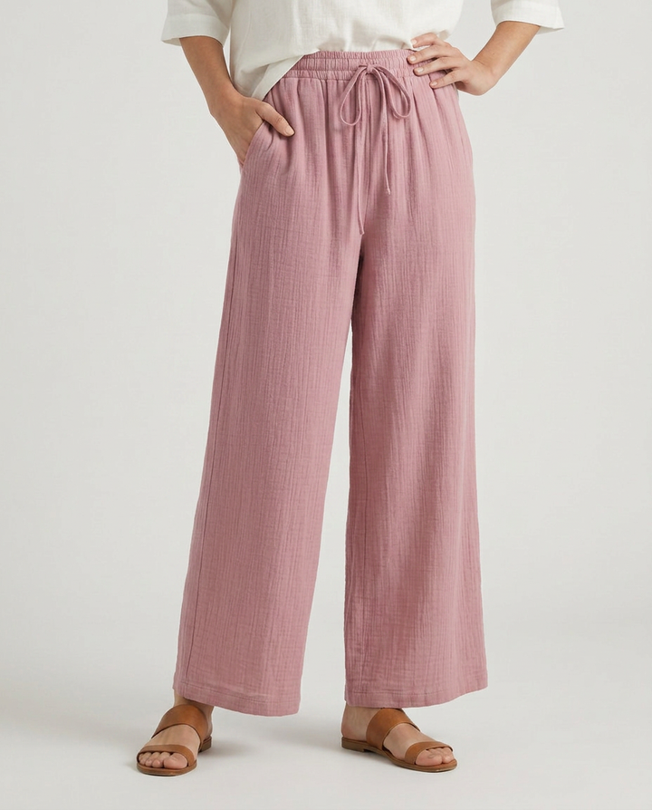 Gloria | Wide-Leg Trousers with Drawstring