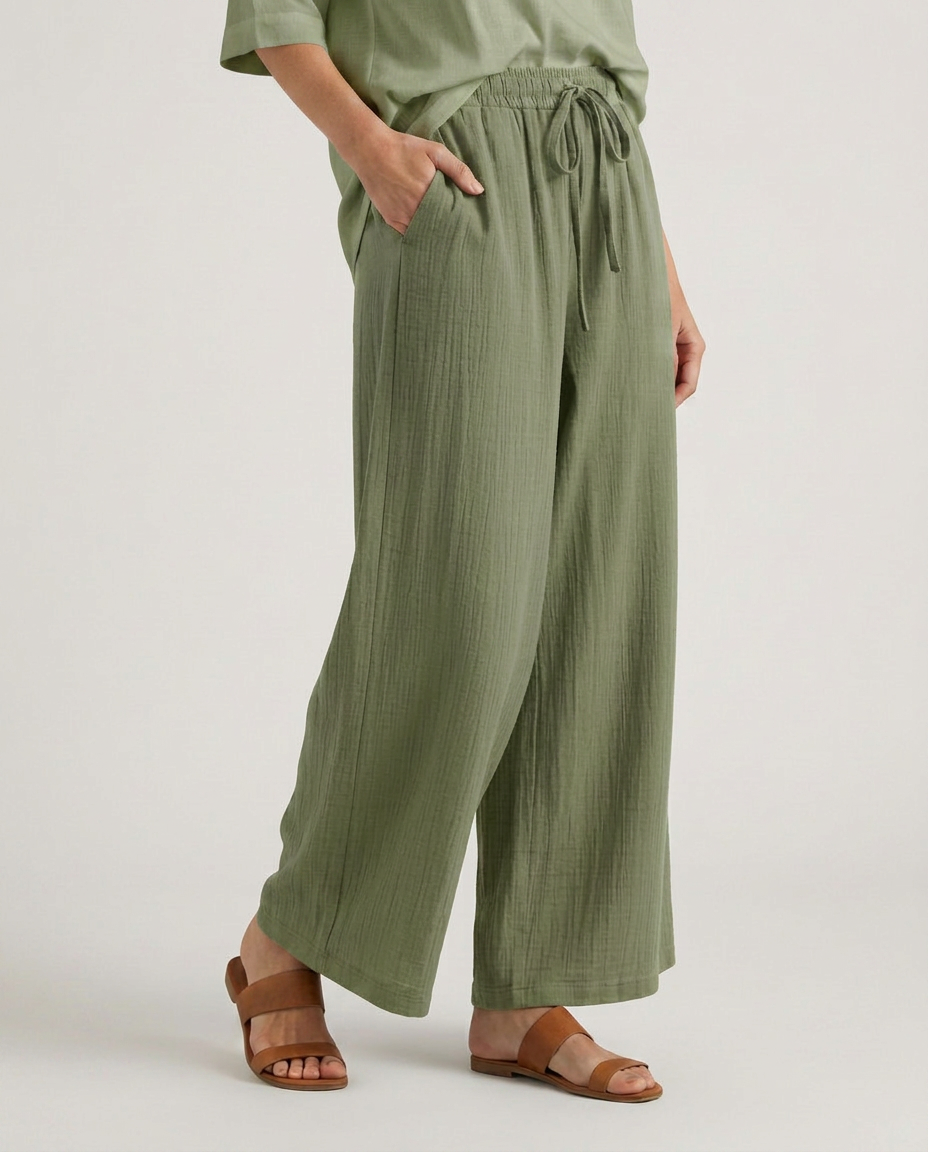 Gloria | Wide-Leg Trousers with Drawstring