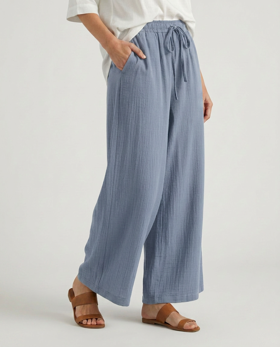 Gloria | Wide-Leg Trousers with Drawstring