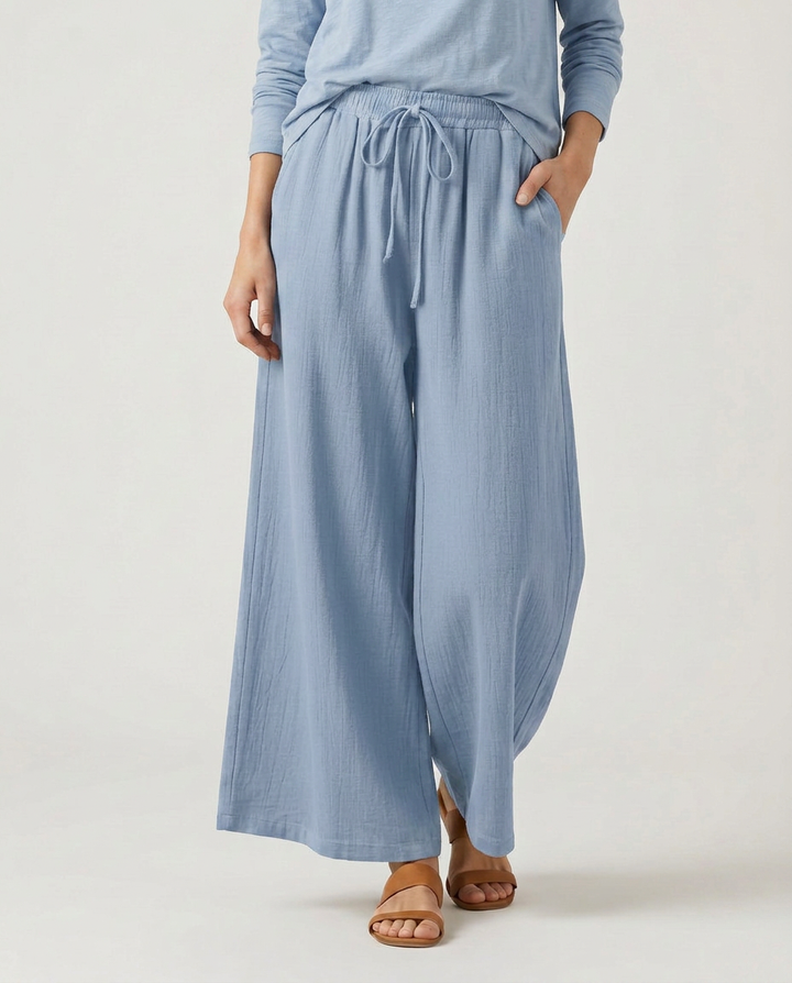 Gloria | Wide-Leg Trousers with Drawstring