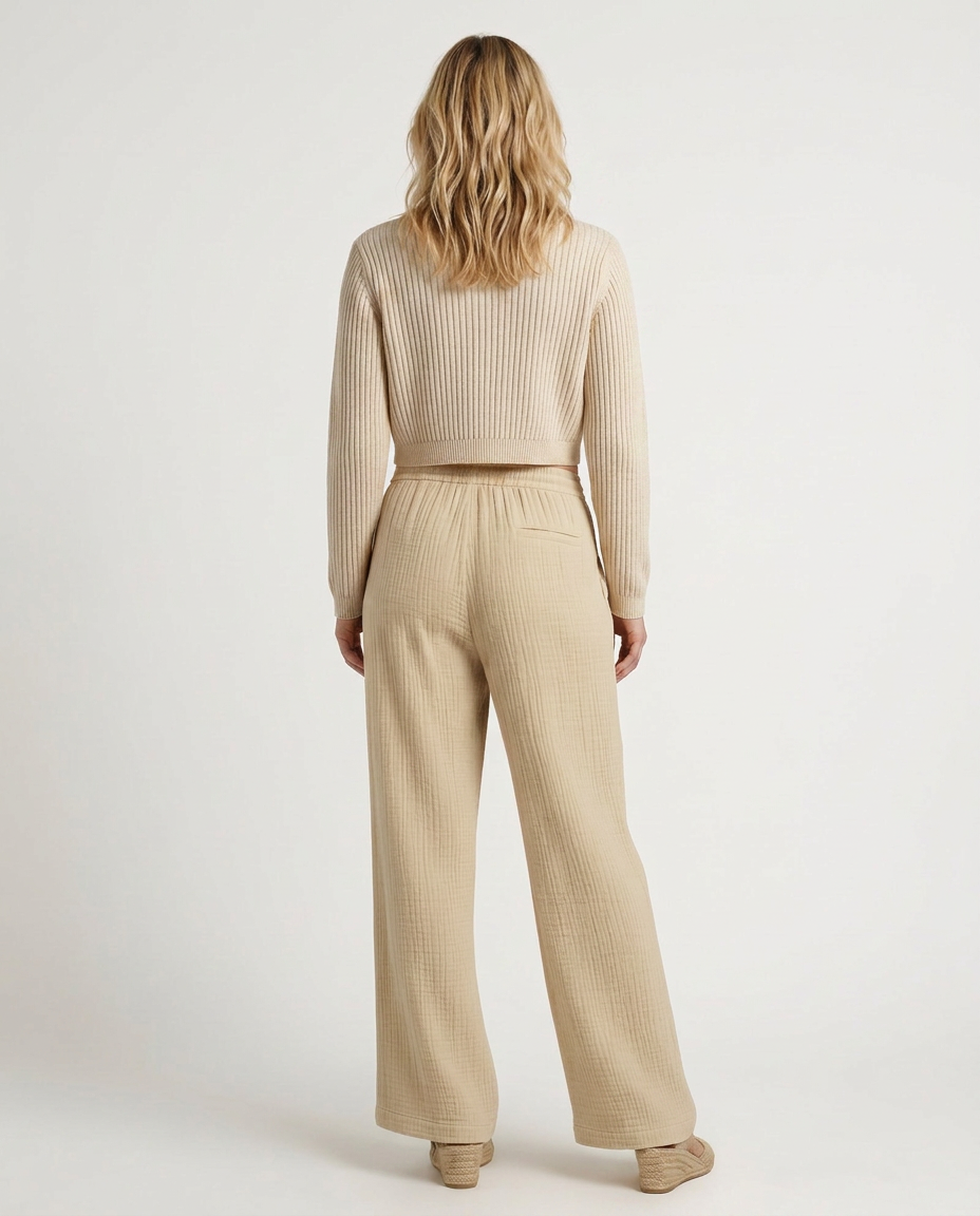 Tiffany | Wide-Leg Trousers with Elastic Waist