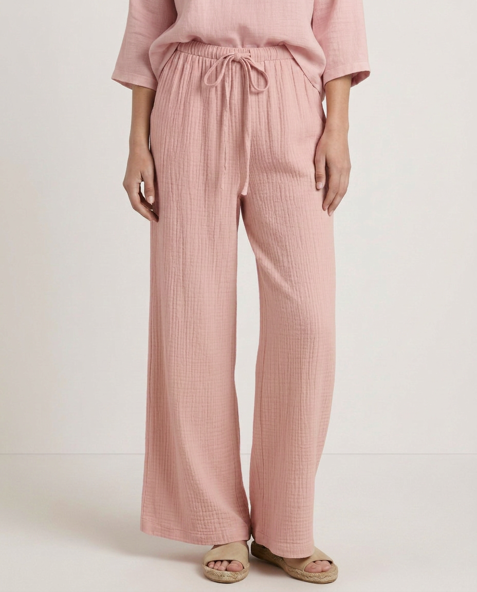 Tiffany | Wide-Leg Trousers with Elastic Waist