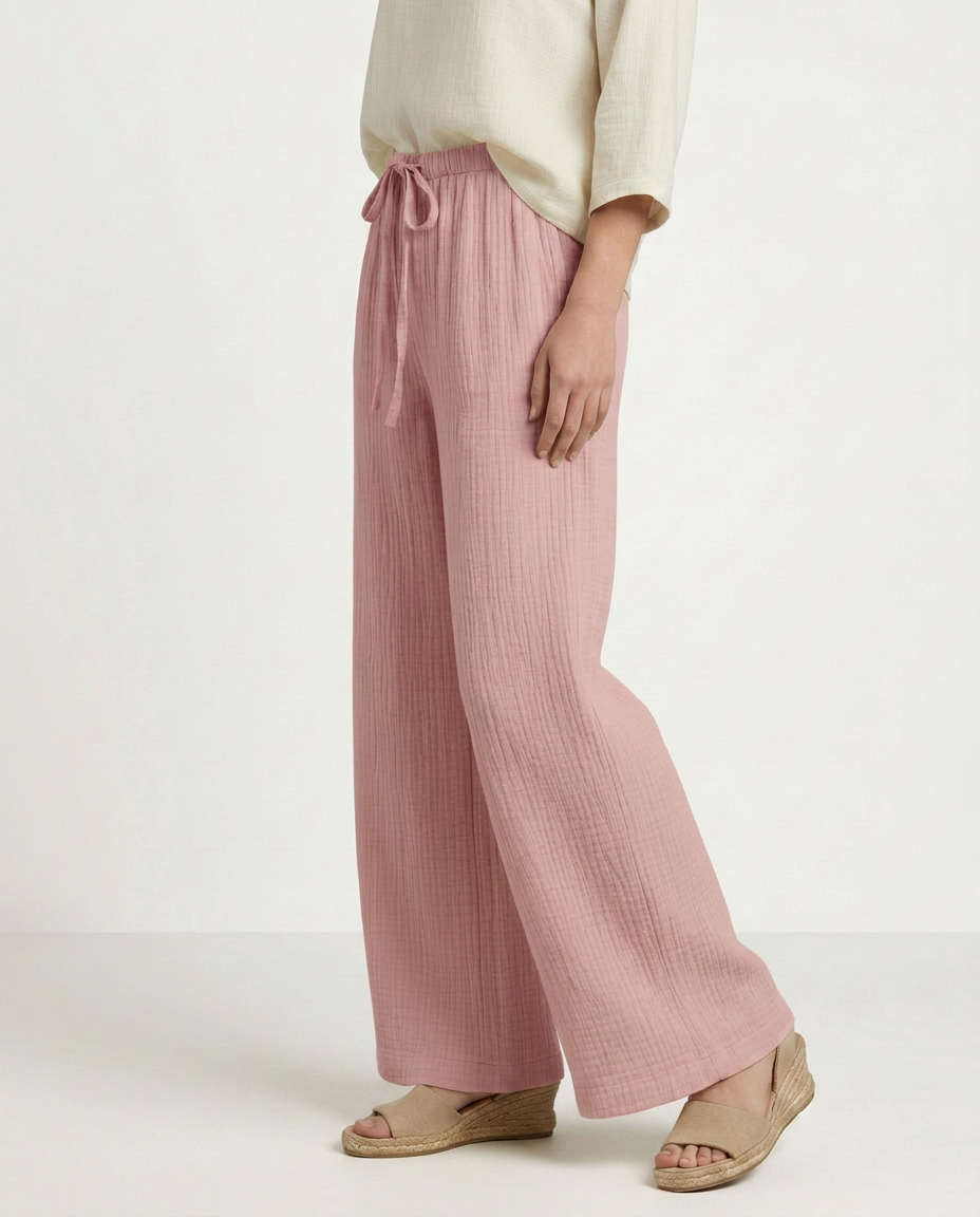 Tiffany | Wide-Leg Trousers with Elastic Waist