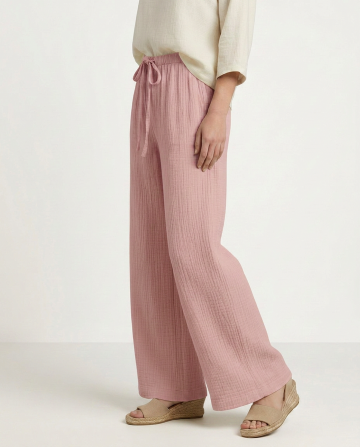 Tiffany | Wide-Leg Trousers with Elastic Waist